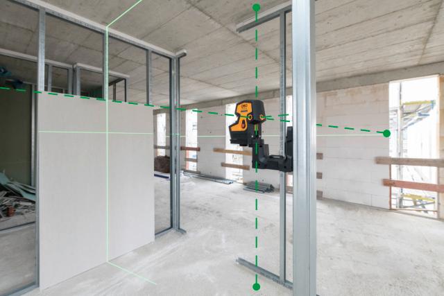 Crosspointer 5 Grön linje-/punktlaser