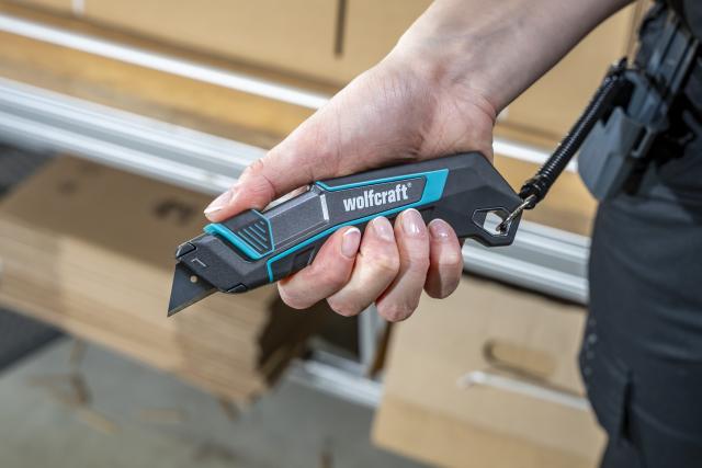 Wolfcraft Sikkerhedskniv m/skede trapez