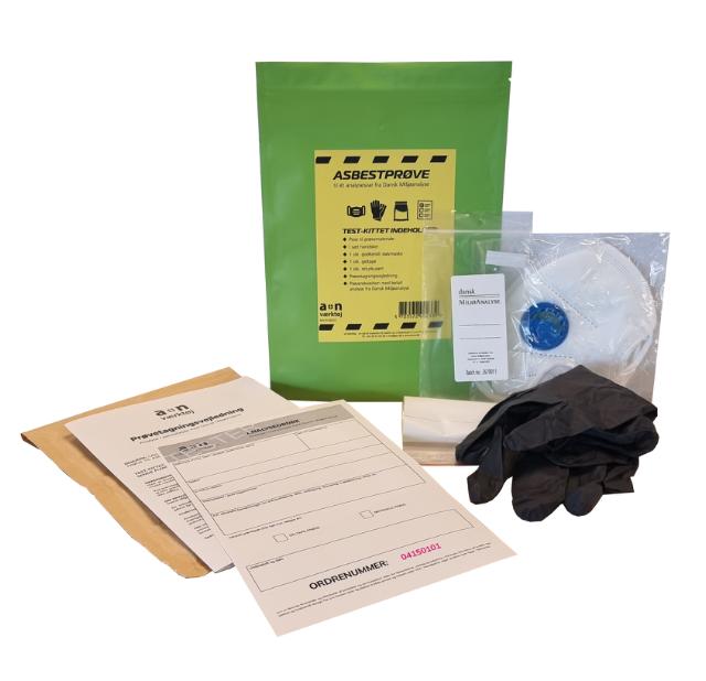 Asbestprov med analysresultat från Dansk Miljøanalys