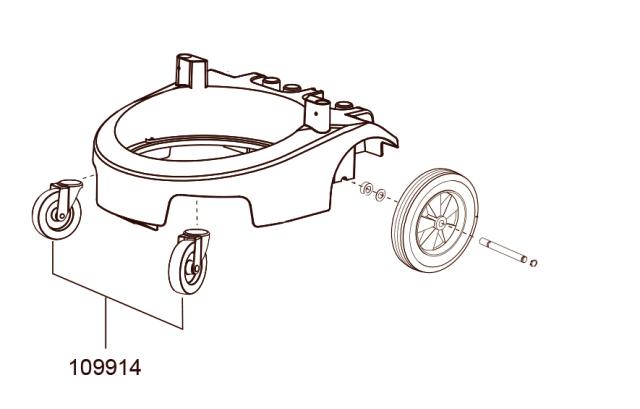 Framhjul för Heros (1 st.)