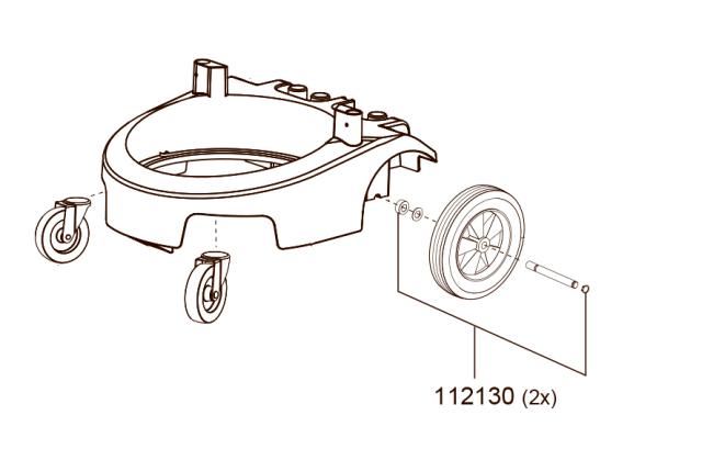 Axel för bakhjul för Heros (1 st.)