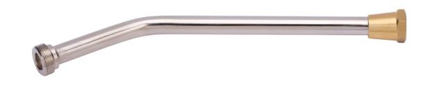 Halsrör med 40 graders böjning - 200 mm - Krom