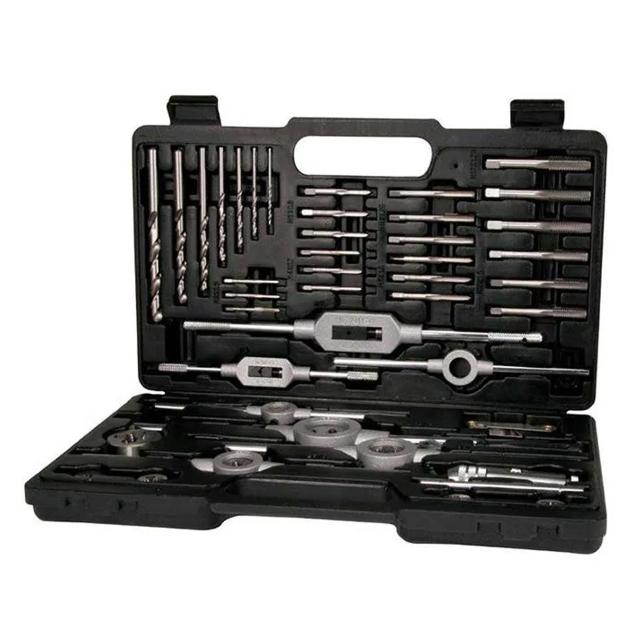 Gängsats M3-M12, 45 delar i plastlåda Terrax